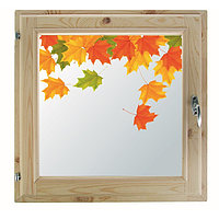 Окно 70х70 см, "Осенние краски", однокамерный стеклопакет, уплотнитель, хвоя