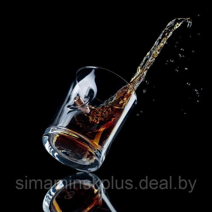 Набор стакан и камни для виски "Виски" с пулей, 3 камня в мешочке, 250 мл - фото 2 - id-p219321188