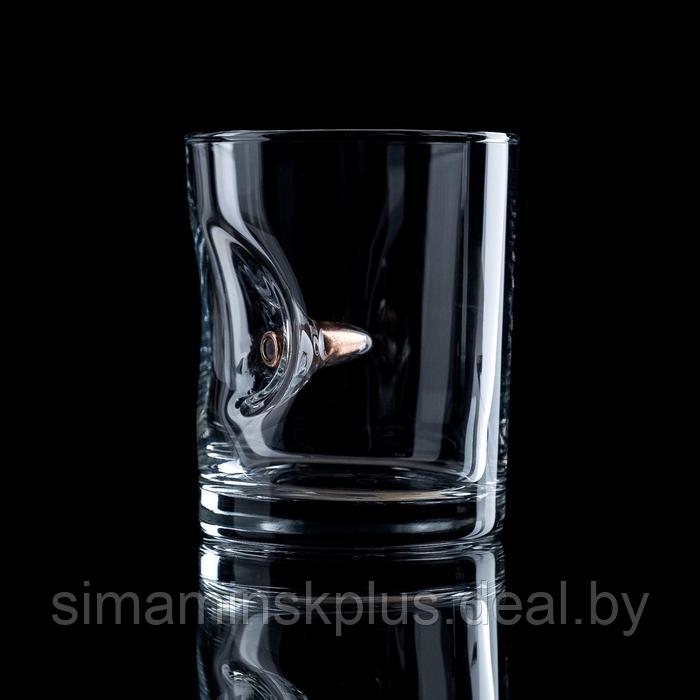 Набор стакан и камни для виски "Виски" с пулей, 3 камня в мешочке, 250 мл - фото 3 - id-p219321188