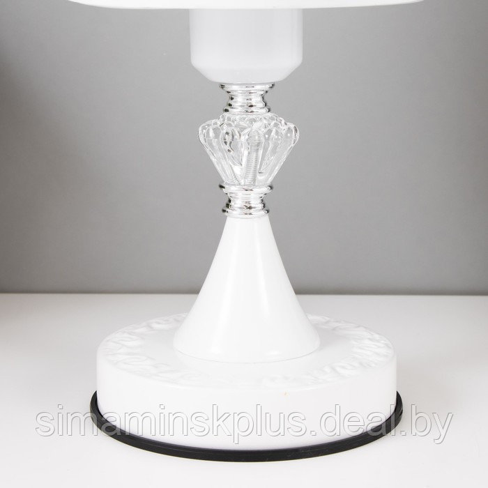 Лампа настольная "Белые цветы" 40W E27 белый 14,5х14,5х31 см - фото 4 - id-p219320889