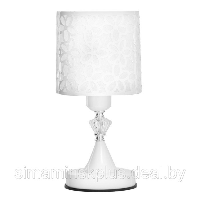 Лампа настольная "Белые цветы" 40W E27 белый 14,5х14,5х31 см - фото 7 - id-p219320889