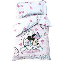 Детское постельное бельё 1,5 сп "Minnie Mouse" с единорогом, 143*215 см, 150*214 см, 50*70 см -1 шт, поплин