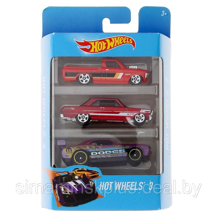 Набор машинок Hot Wheels, в наборе - 3 шт, МИКС - фото 10 - id-p219322641