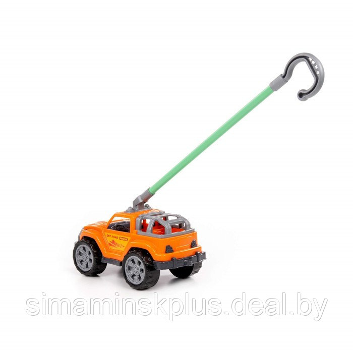 Автомобиль-каталка «Легионер» с ручкой, цвет оранжевый - фото 3 - id-p219322521