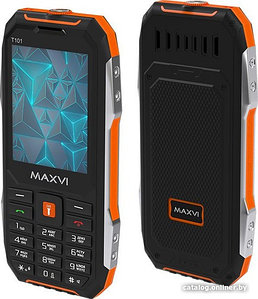 Кнопочный телефон Maxvi T101 (оранжевый)