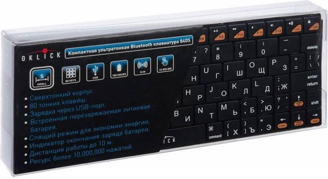 Клавиатура Oklick 840S Wireless Bluetooth Keyboard - фото 5 - id-p219318758