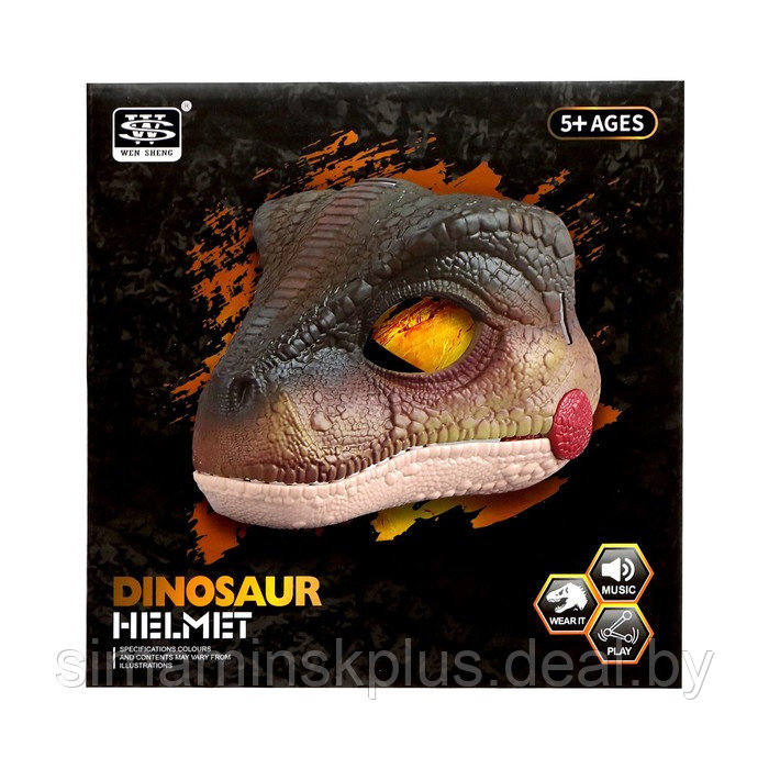 Интерактивная маска динозавра "Раптор", звуковые эффекты работает от батареек - фото 9 - id-p219322591