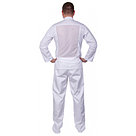 Куртка шеф-повара мужская длинный рукав спинка сетка белая, фото 2