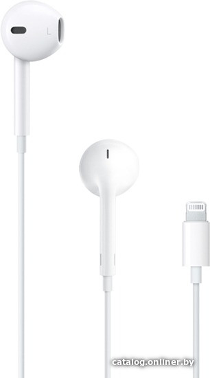 Наушники с микрофоном Apple EarPods с разъёмом Lightning [MMTN2ZM/A] - фото 1 - id-p219215568