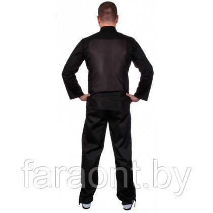 Куртка шеф-повара мужская длинный рукав спинка сетка черная - фото 2 - id-p219324607