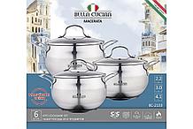 Набор кастрюль Bella Cucina BC-2133 3шт    2.2 л, 3 л, 4.1 л