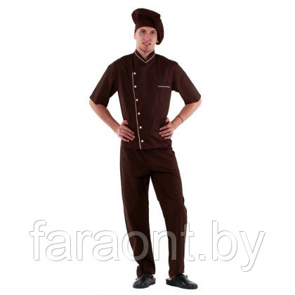 Куртка шеф-повара (диагональ) коричневая