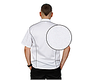 Куртка шеф-повара премиум белая рукав короткий мужская (отделка черный кант), фото 3