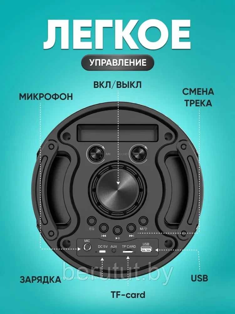 Акустическая колонка напольная Bluetooth Sing-e ZQS6221 с микрофоном - фото 4 - id-p215599739
