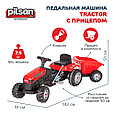 Педальная машина Трактор с прицепом PILSAN (3-6 лет) 07316 Красный, фото 3