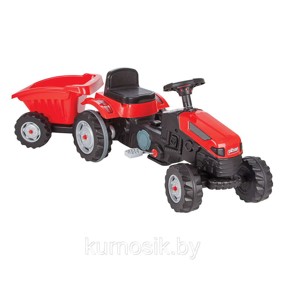 Педальная машина Трактор с прицепом PILSAN (3-6 лет) 07316 Красный