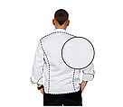 Куртка шеф-повара премиум белая рукав длинный с манжетом мужская (отделка черный кант), фото 2
