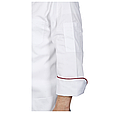 Куртка шеф-повара премиум белая рукав длинный с манжетом мужская (отделка боровый кант), фото 3