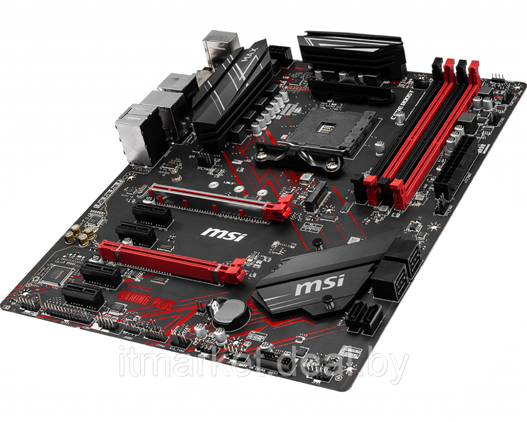 Материнская плата MSI B450 GAMING PLUS MAX (Socket AM4) - фото 4 - id-p219319706