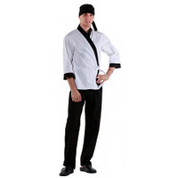 Куртка сушиста белая с отделкой черного цвета