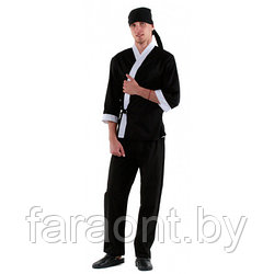 Куртка сушиста черная с отделкой белого цвета