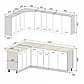 Кухня угловая Лира 1.5x2.2 м Капучино - Оникс, фото 2