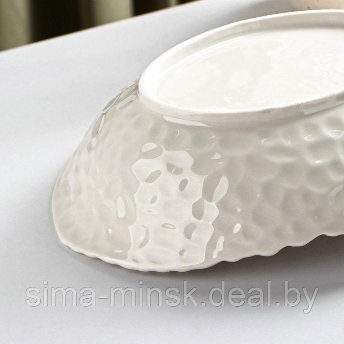 Блюдо керамическое овальное «Воздушность», 600 мл, цвет белый - фото 3 - id-p219335537