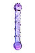 Фиолетовый фаллос из стекла с рельефным стволом, фото 8