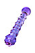 Фиолетовый фаллос из стекла с рельефным стволом, фото 7