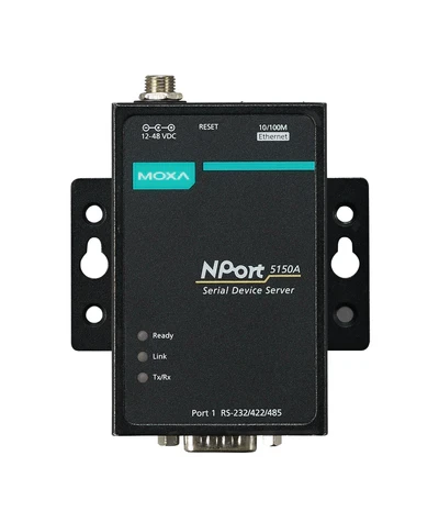 Переходник MOXA NPort 5150A-T. 1 порт RS-232/422/485 (DB9M). 1 порт 10/100BaseTX. от -40 до 75°C. изоляция 0.5 - фото 1 - id-p219346021