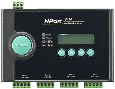 Переходник MOXA NPort 5430I. 4 порта RS-422/485. 1 порт 10/100BaseTX. дополнительная изоляция до 2 кВ - фото 1 - id-p219346029