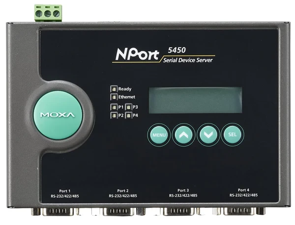 Переходник MOXA NPort 5450I. 4 порта RS-232/422/485. 1 порт 10/100M Ethernet. дополнительная изоляция до 2 кВ - фото 1 - id-p219346030