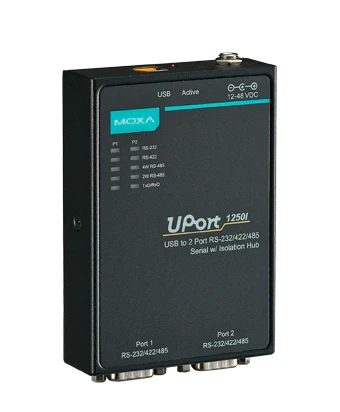 Преобразователь переходник MOXA UPort 1250I. 1 порт USB. 2 порта RS-232/422/485. доп. изоляция 2 кВ - фото 1 - id-p219347237