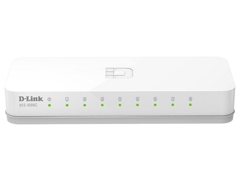 D-Link DES-1008C/B1A Неуправляемый коммутатор с 8 портами 10/100Base-TX - фото 1 - id-p219347238