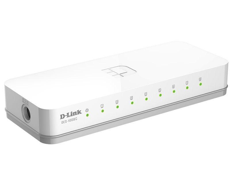 D-Link DES-1008C/B1A Неуправляемый коммутатор с 8 портами 10/100Base-TX - фото 2 - id-p219347238