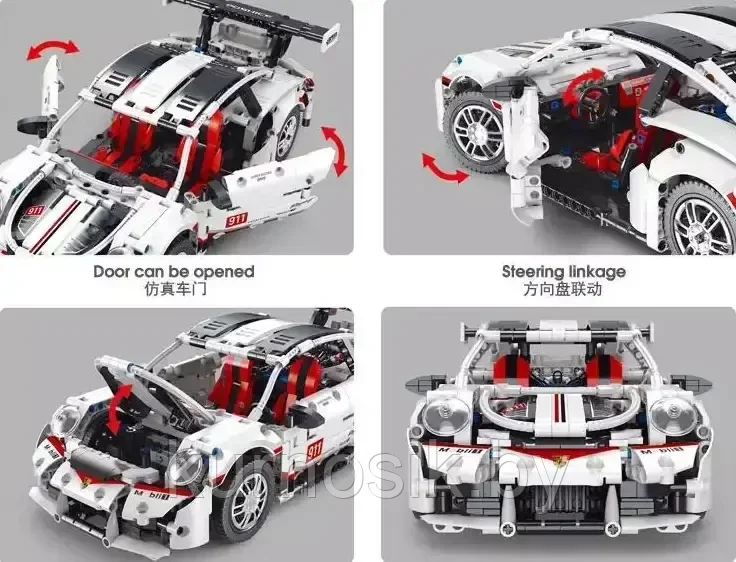 Конструктор T2008 Автомобиль Porsche, 1208 деталей - фото 6 - id-p219357386