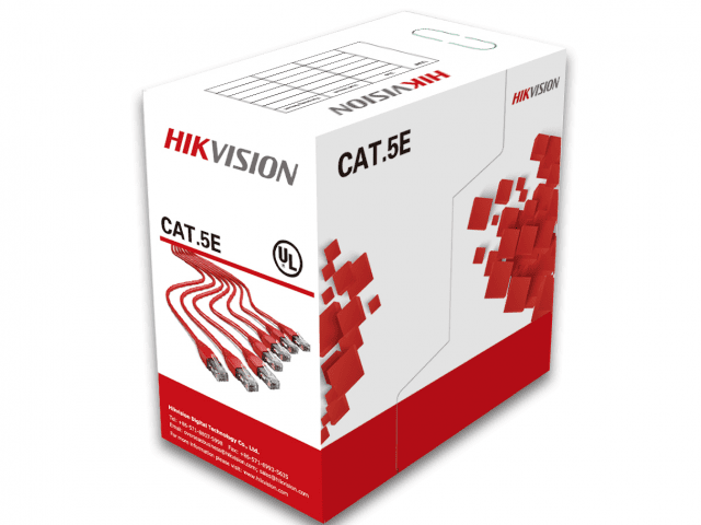 UTP Кабель CAT 5E (медь) внутренний. неэкранированная витая пара Hikvision. Бухта 305 метров - фото 1 - id-p219346450