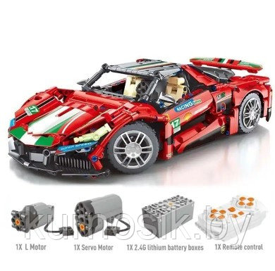 Конструктор T2017 Спорткар Ferrari, 1238 деталей - фото 4 - id-p219361039