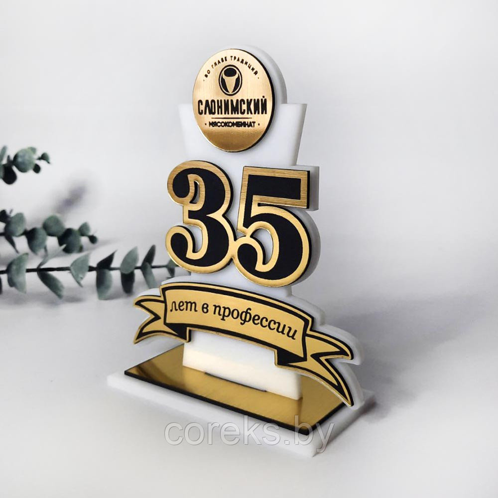 Наградная статуэтка "35 лет в профессии" - фото 1 - id-p219397699