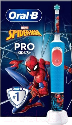 Электрическая зубная щетка Oral-B Vitality Pro Kids Spiderman - фото 1 - id-p219380263