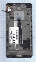Дисплейный модуль ALKATEL ONE TOUCH 6043 черный в рамке, фото 4