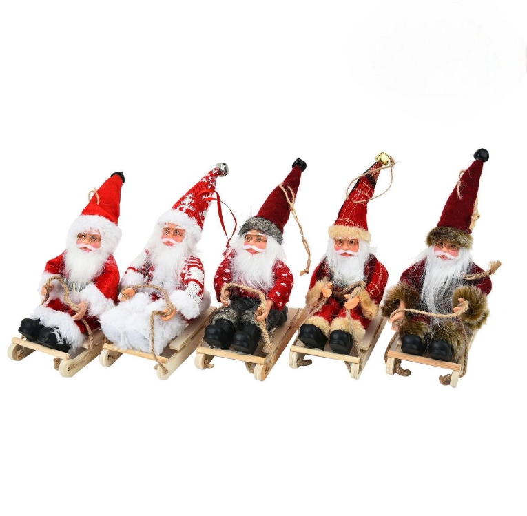 Фигурка Деда Мороза на санях, Санта-Клаус. Рождественский декор - фото 4 - id-p219403233