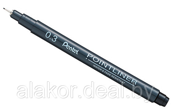 Маркер-кисть Pentel Pointliner, 0.3мм, цвет черный, корпус черный - фото 1 - id-p219410627