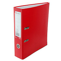 Папка-регистратор 80 мм красный, метал. окантовка/карман, LAMARK600