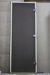 Стеклянная Дверь в баню DoorWood 700*1800, 8мм (Графит мат., стекло 8мм, 3 петли), фото 3