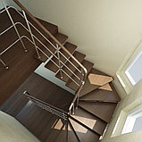 Лестница на металлокаркасе 180 градусов, фото 3