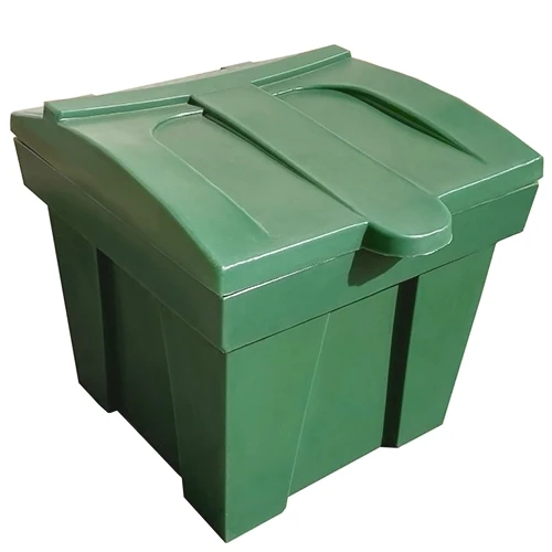 Емкость (ящик) для песчано-солевой смеси (75л) зеленая - фото 1 - id-p218658642