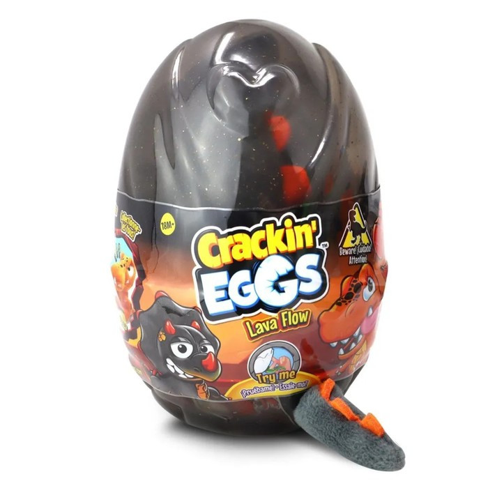 Мягкая игрушка динозавр «Crackin'Eggs» 12 см в мини яйце. Серия Лава - фото 1 - id-p219423232