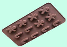 Форма силиконовая для льда и шоколада "Новый год 1",  12 ячеек