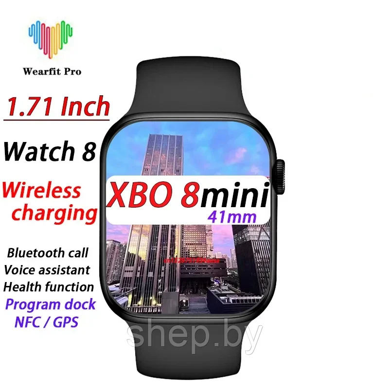 Спортивные смарт часы XBO 8mini с экраном 1.75 дюйма цвет : черный, серый, розовый - фото 2 - id-p219427631